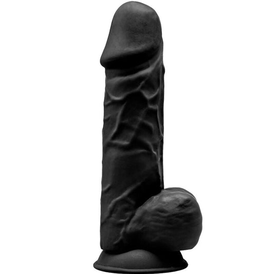 SILEXD - modèle 1 pénis réaliste premium SILEXPAN silicone noir 21.5 cm