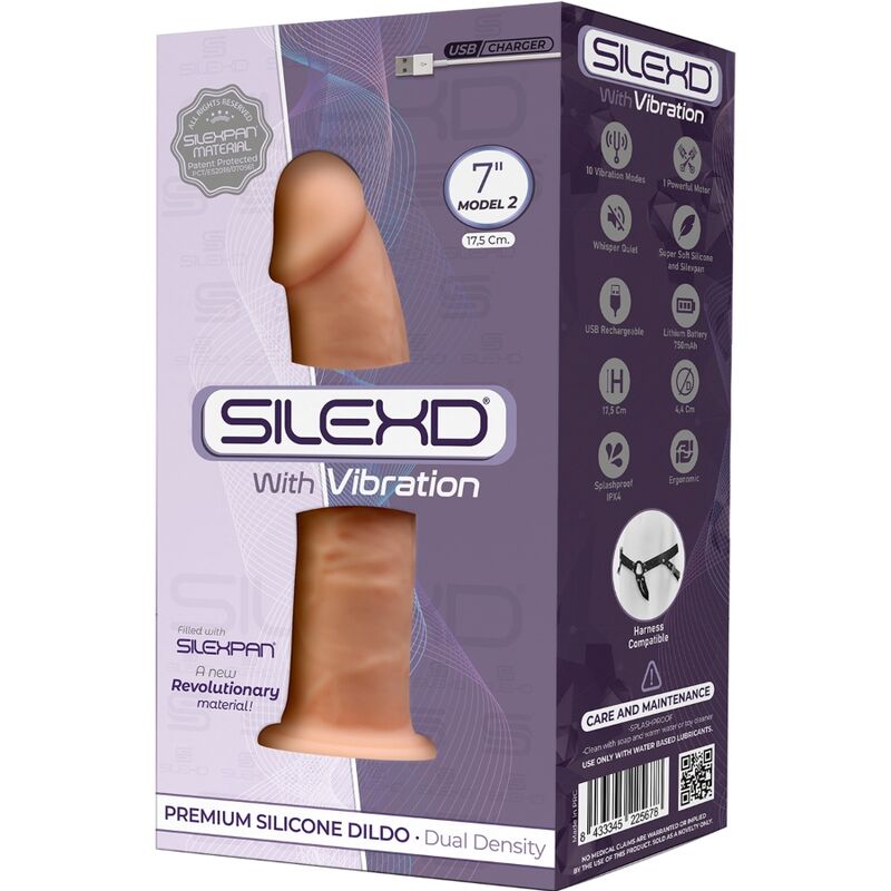 SILEXD - modèle 1 vibromasseur pénis réaliste silicone premium SILEXPAN 17.5 cm