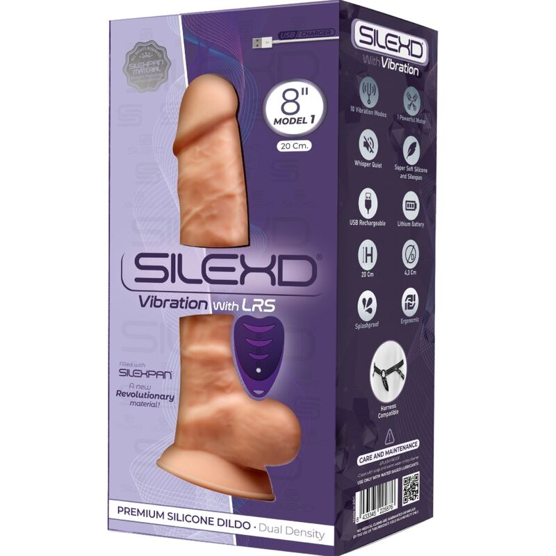 SILEXD - modèle 1 vibromasseur pénis réaliste silicone premium SILEXPAN télécommandé 20 cm