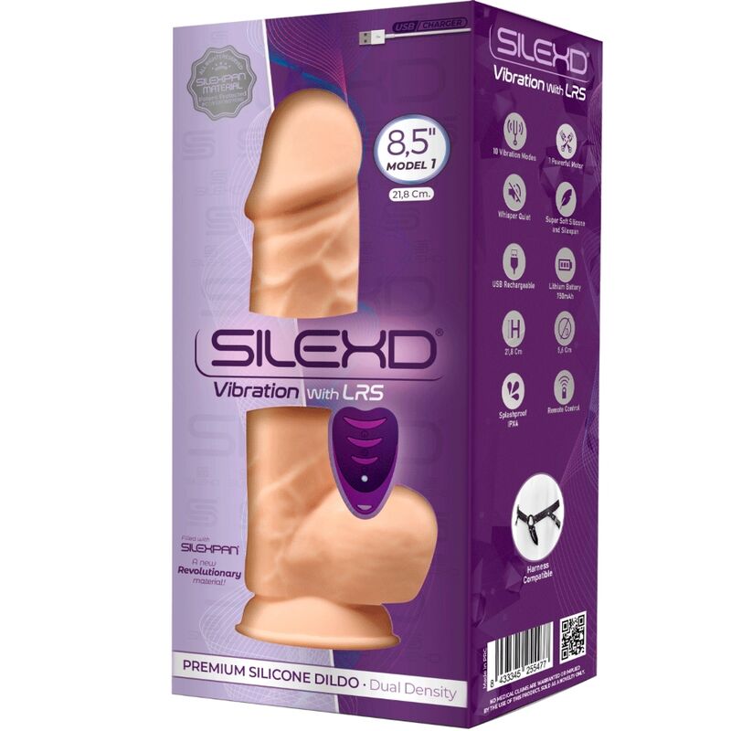 SILEXD - modèle 1 vibromasseur pénis réaliste silicone premium SILEXPAN télécommandé 21.8 cm