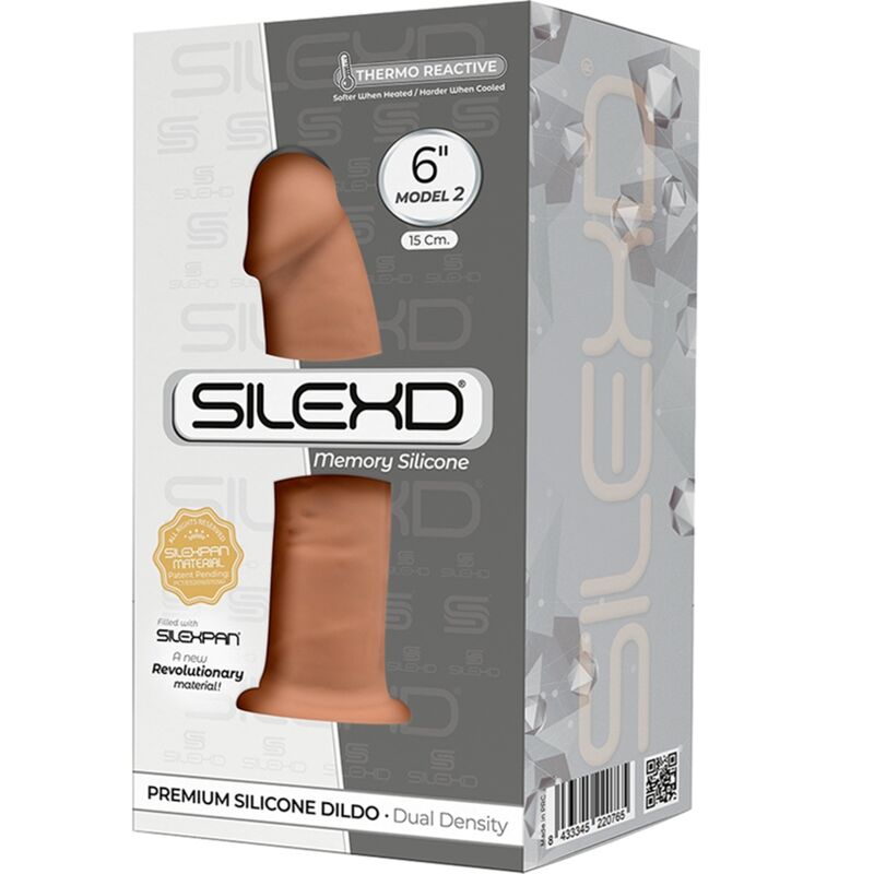 SILEXD - modèle 2 pénis réaliste premium SILEXPAN silicone caramel 15 cm