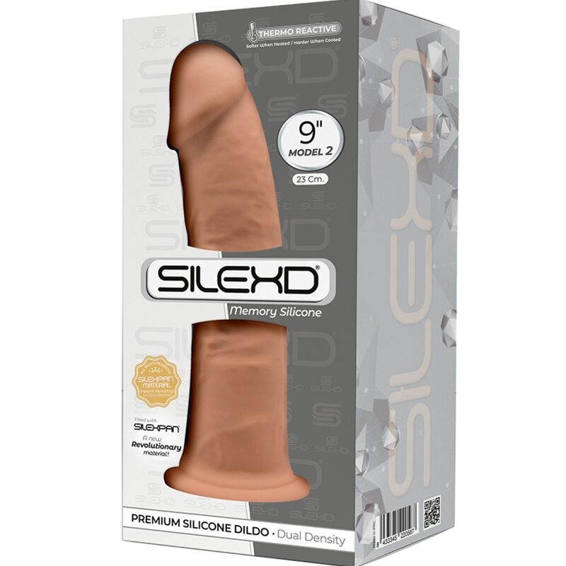 SILEXD - modèle 2 pénis réaliste premium SILEXPAN silicone caramel 23 cm