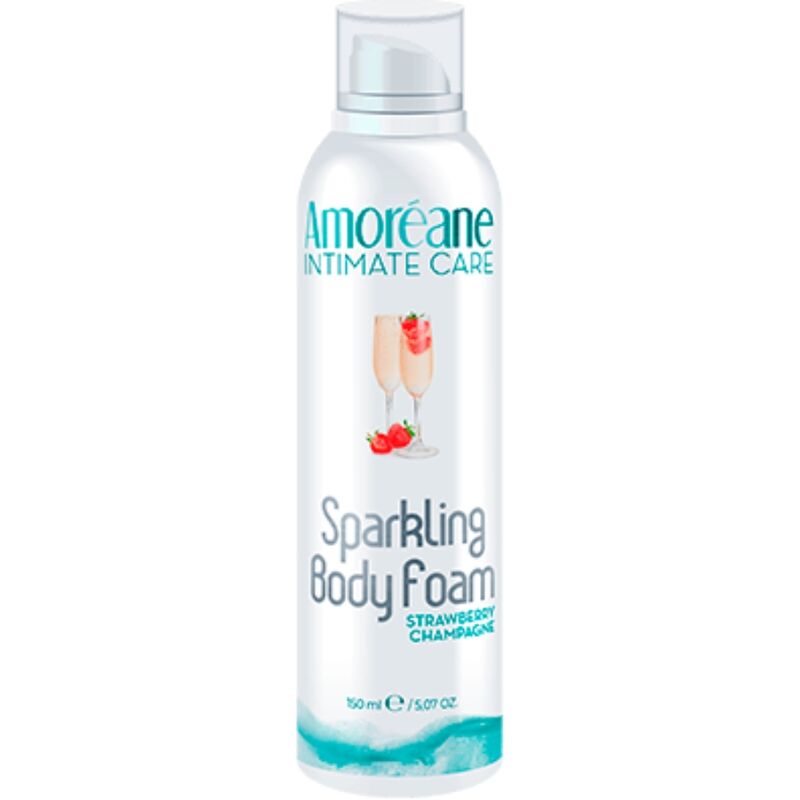 AMOREANE - MOUSSE DE MASSAGE HYDRATANTE FRAISE CHAMPAGNE 150 ML