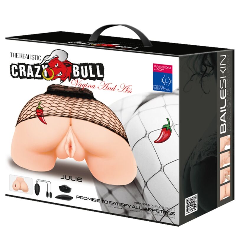 CRAZY BULL - vagin et anus avec maille réaliste avec vibration