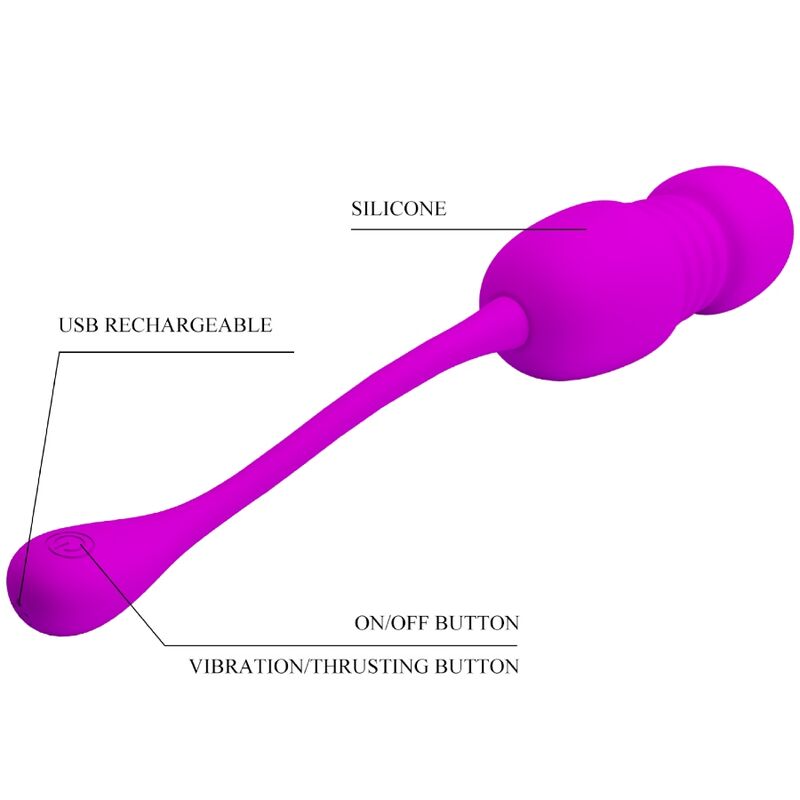 PRETTY LOVE - oeuf vibrant rechargeable CALLIE violet