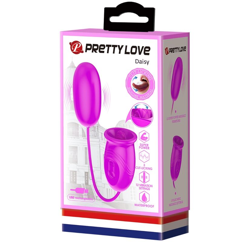 PRETTY LOVE – œuf vibrant rechargeable DAISY violet