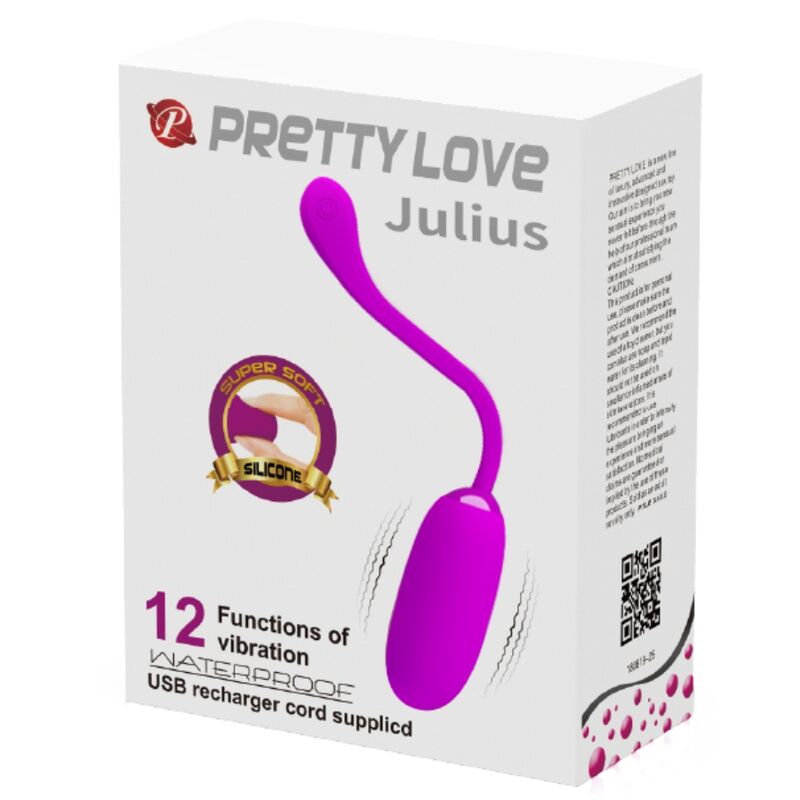 PRETTY LOVE - oeuf vibrant JULIUS imperméable-rechargeable violet