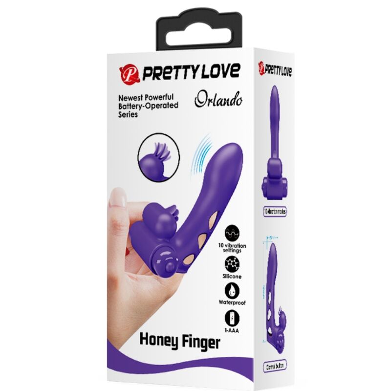 PRETTY LOVE - capuchon de doigt vibromasseur ORLANDO violet