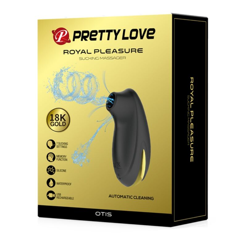 PRETTY LOVE - vibromasseur par succion de luxe rechargeable noir