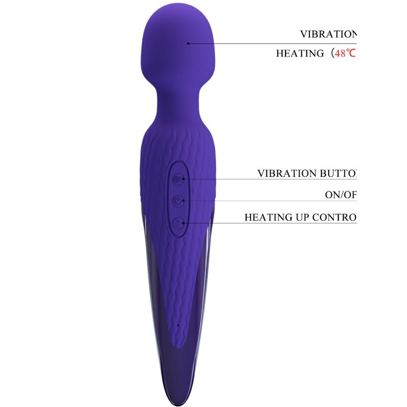 PRETTY LOVE - ANTONY YOUTH vibromasseur de type WAND violet avec effet chaleur