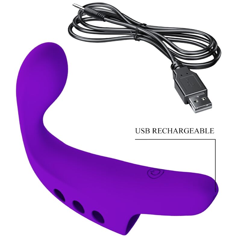 PRETTY LOVE – vibromasseur doigt rechargeable GORGON violet