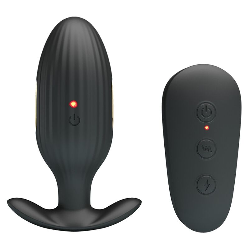 PRETTY LOVE - vibromasseur anal rechargeable KELLY plug noir