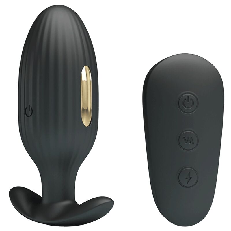 PRETTY LOVE - vibromasseur anal rechargeable KELLY plug noir