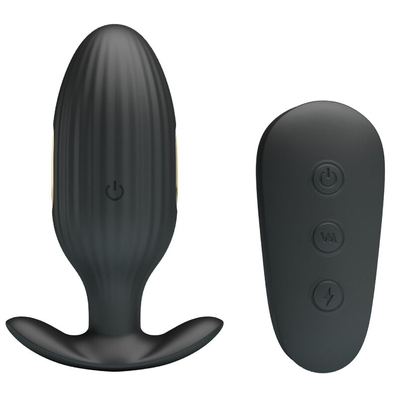 PRETTY LOVE - vibromasseur anal rechargeable KELLY plug noir