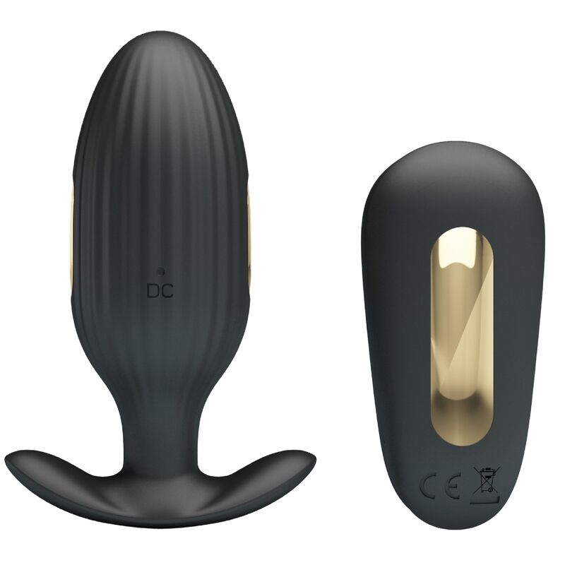 PRETTY LOVE - vibromasseur anal rechargeable KELLY plug noir