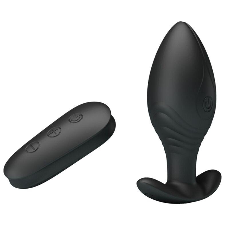 PRETTY LOVE - vibromasseur rechargeable REGINA plug anal noir