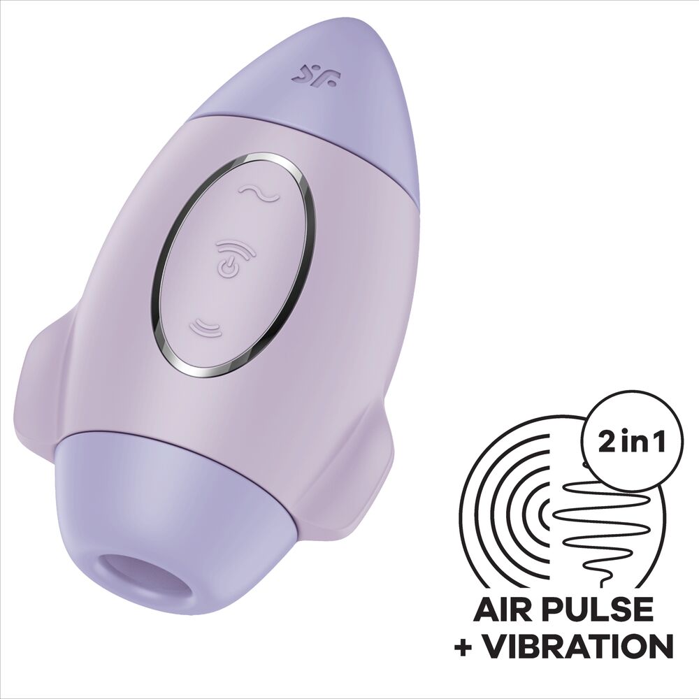 SATISFYER - MISSION CONTROL mini vibromasseur avec air pulsé