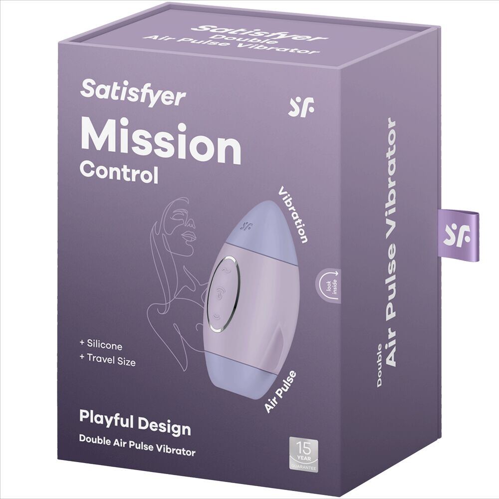 SATISFYER - MISSION CONTROL mini vibromasseur avec air pulsé