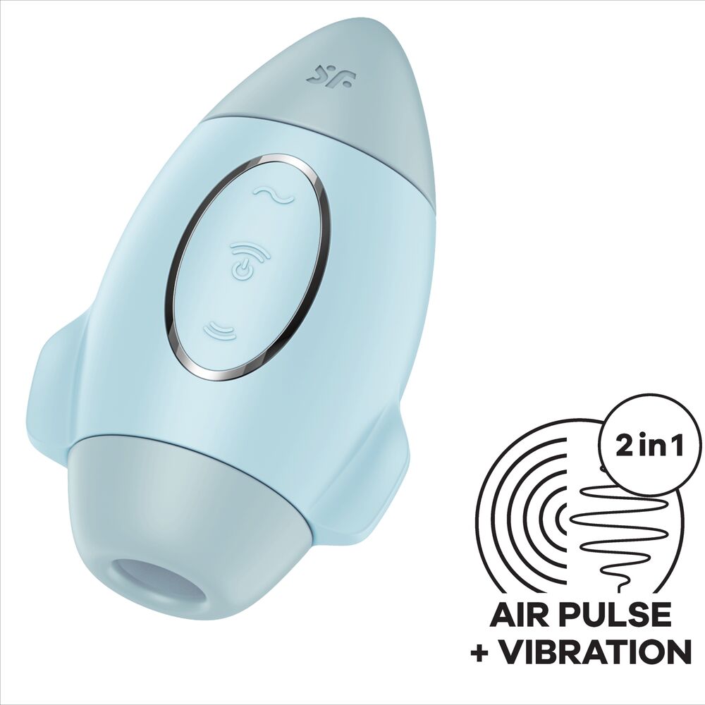 SATISFYER - MISSION CONTROL mini vibromasseur avec air pulsé