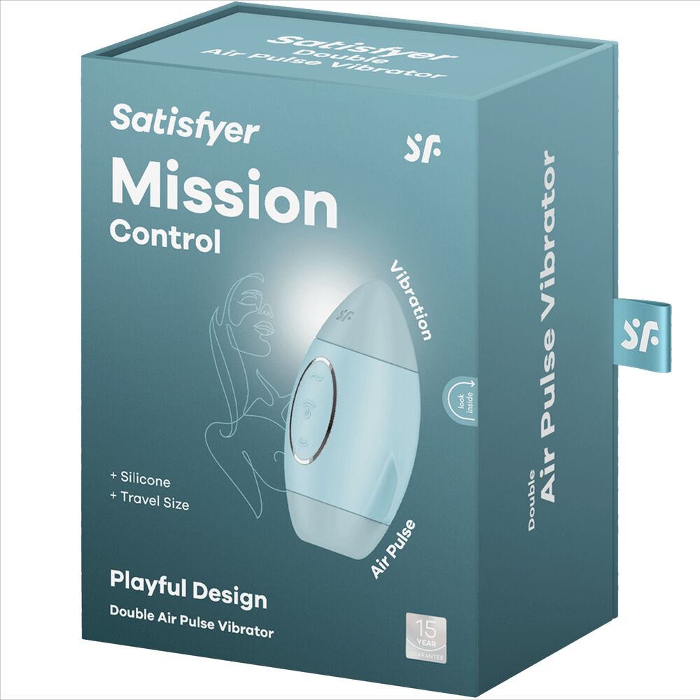 SATISFYER - MISSION CONTROL mini vibromasseur avec air pulsé