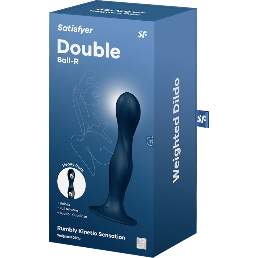 SATISFYER - DOUBLE BALL-R gode en silicone