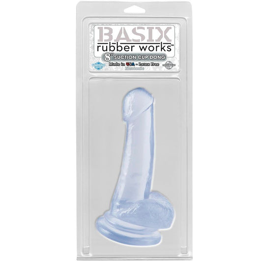 BASIX – gode en gélatine transparent avec ventouse 18 cm