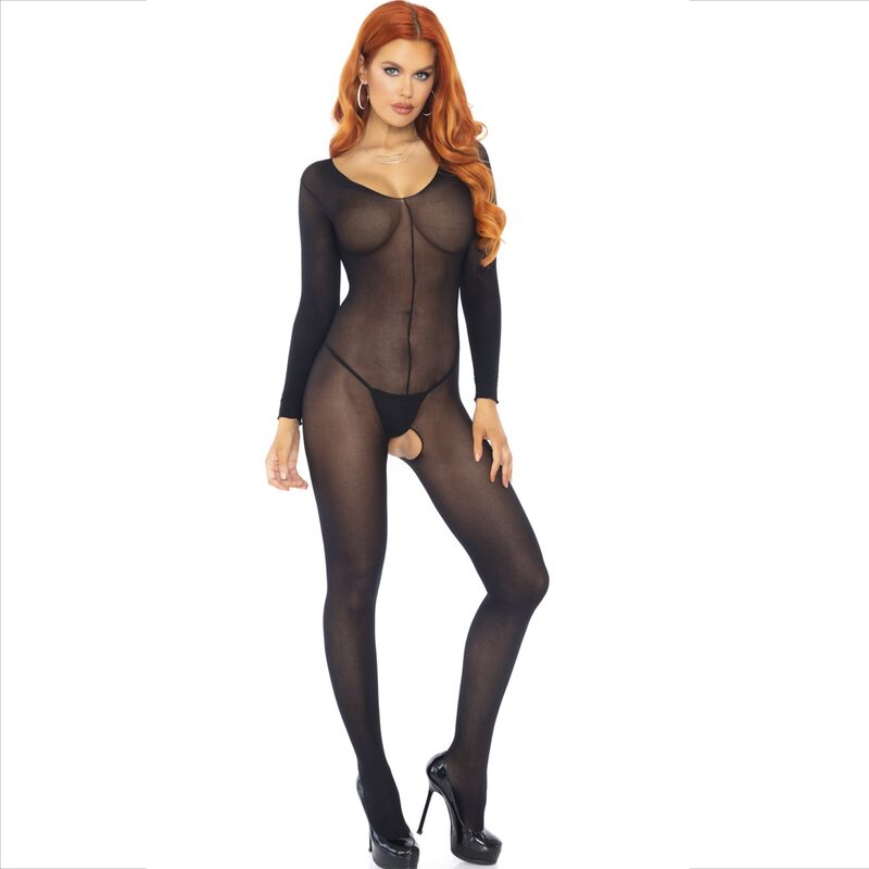 LEGAVENUE - bodystocking (collant de corps) manches longues noir