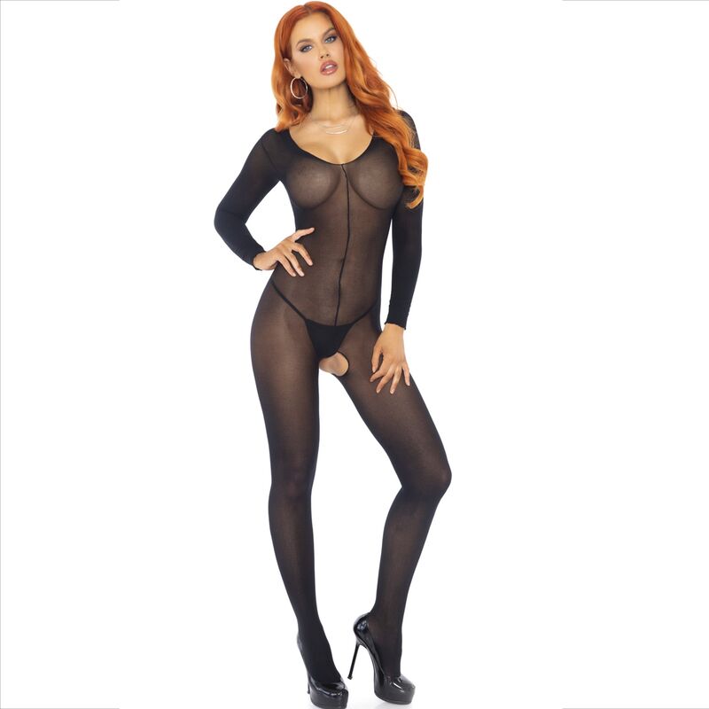 LEGAVENUE - bodystocking (collant de corps) manches longues noir