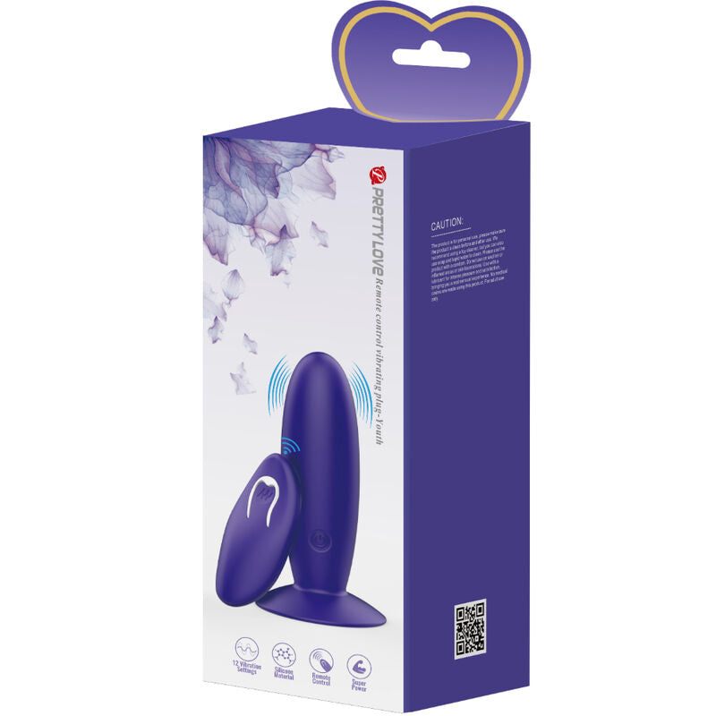 PRETTY LOVE - vibromasseur anal YOUTH plug télécommandé violet