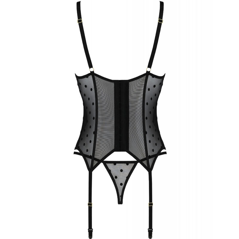 PASSION - corset et string ARINA noir