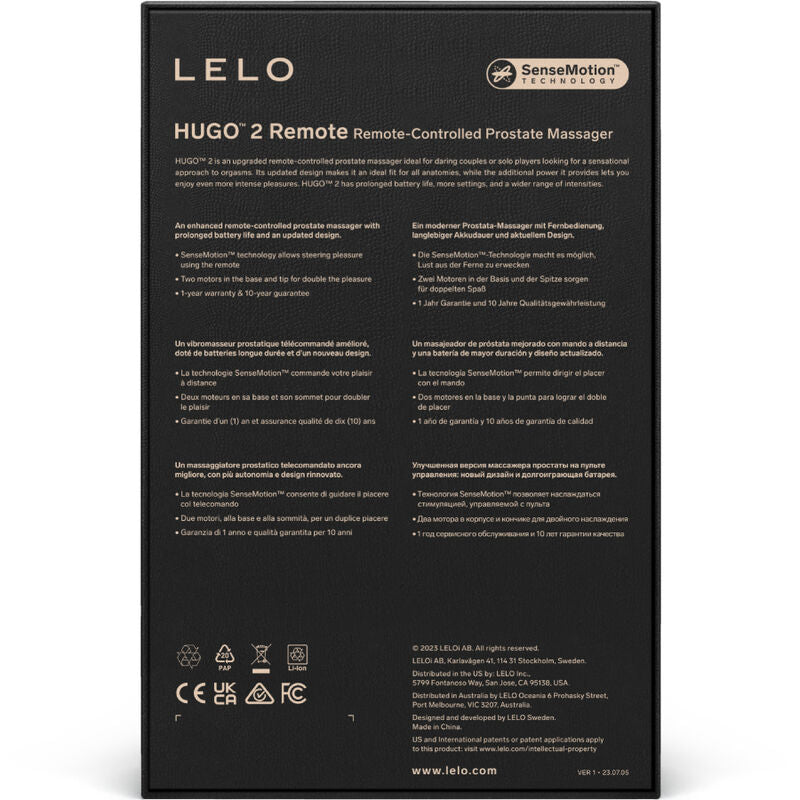 LELO - vibromasseur de prostate télécommandé HUGO 2