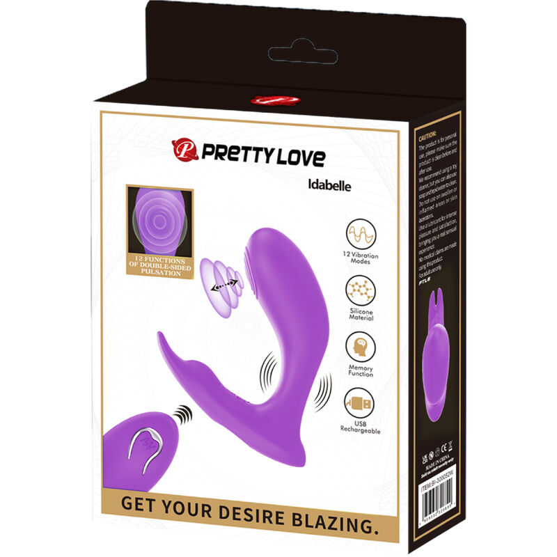 PRETTY LOVE – vibromasseur portatif télécommandé IDABELLE violet