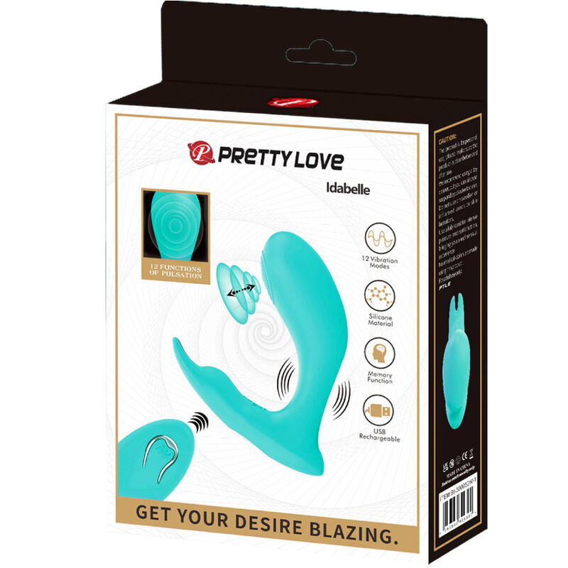 PRETTY LOVE – vibromasseur portatif télécommandé IDABELLE bleu