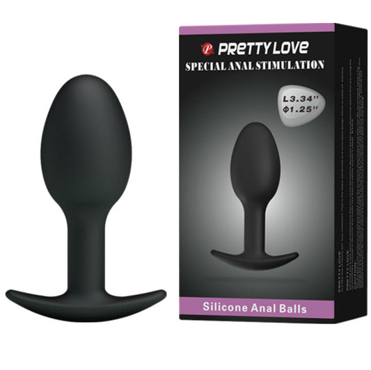 PRETTY LOVE - plug anal en silicone 6.5 cm noir