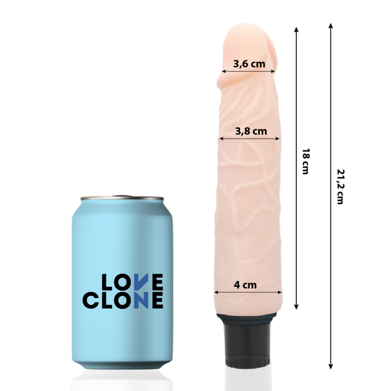 LOVECLONE - vibromasseur autolubrifiant FINN 21.2 cm -o- 3.8 cm