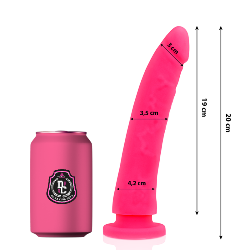 DELTA CLUB - TOYS gode hypoallergénique rose en silicone 20 cm -o- 4 cm