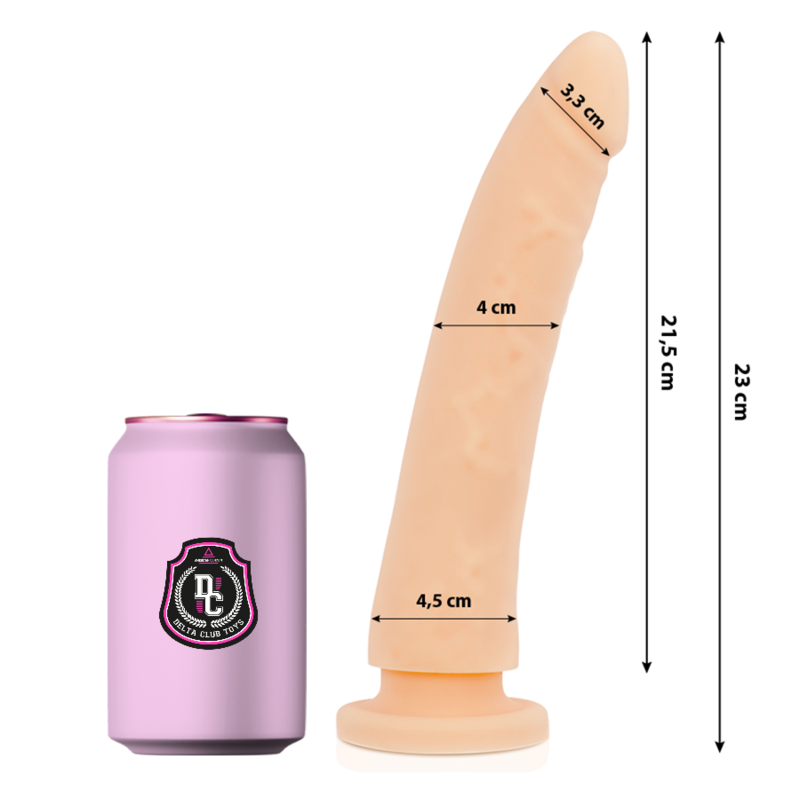 DELTA CLUB - TOYS gode hypoallergénique réaliste silicone 23 cm -o- 4.5 cm