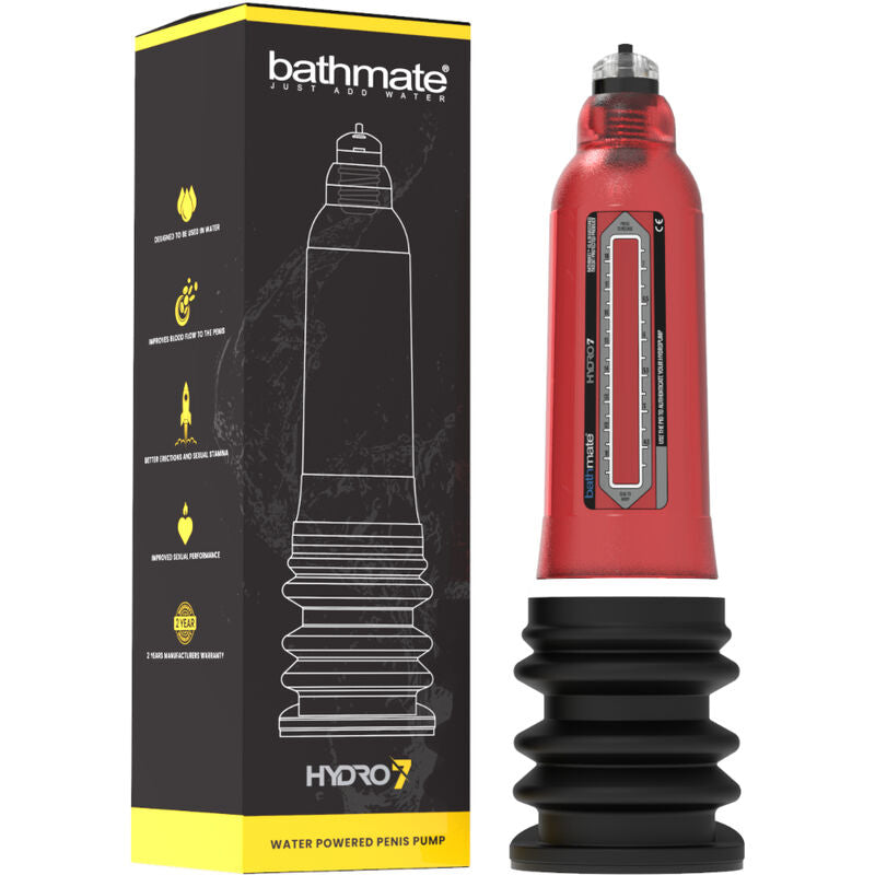 BATHMATE - HYDRO7 pompe à pénis rouge