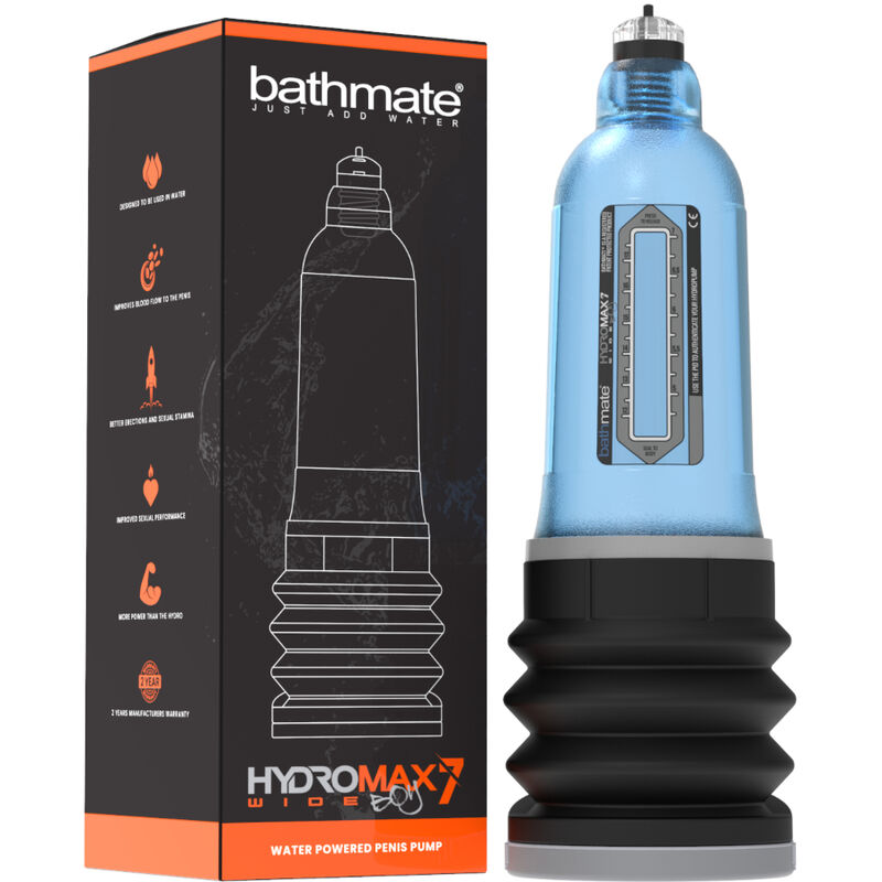 BATHMATE - HYDROMAX 7 pompe à pénis WIDE BOY x30 bleu