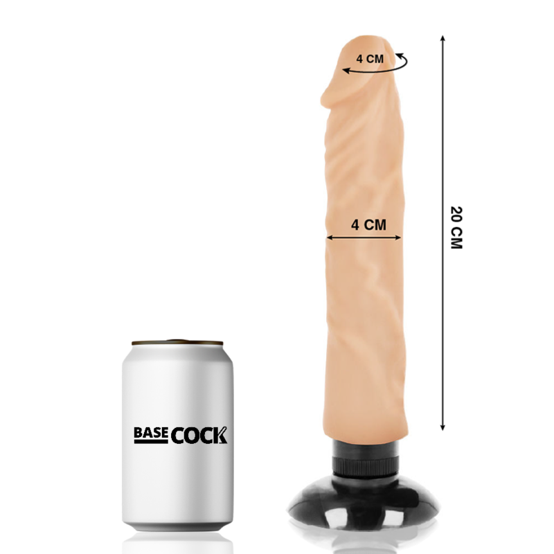 BASECOCK - vibromasseur réaliste 20cm -o- 4 cm