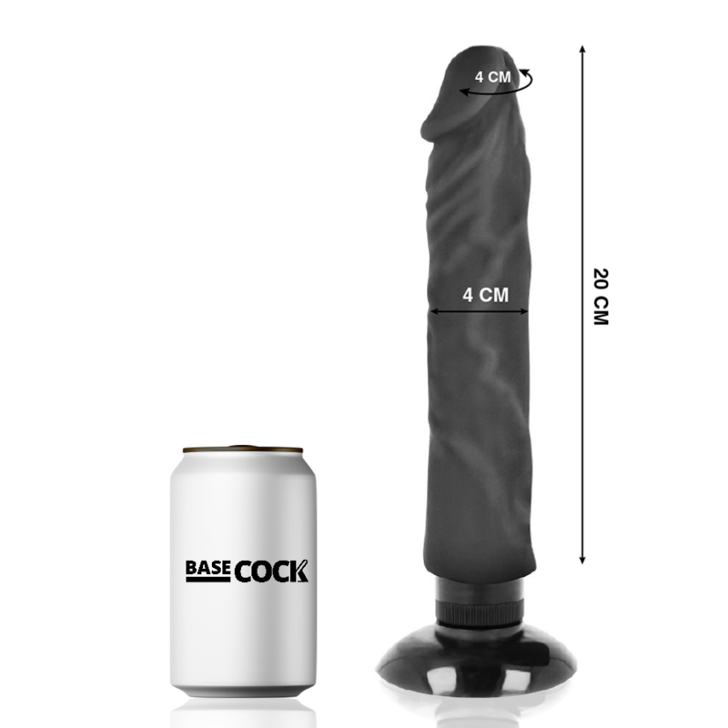 BASECOCK - vibromasseur réaliste 20cm -o- 4 cm