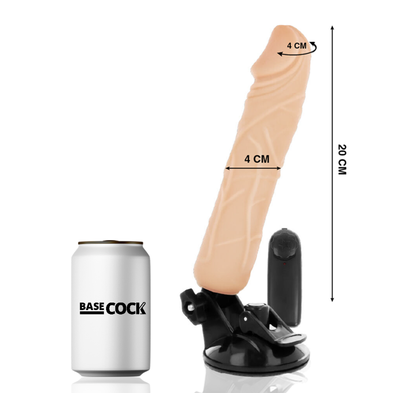 BASECOCK - vibromasseur télécommandé réaliste 20 cm -o- 4 cm