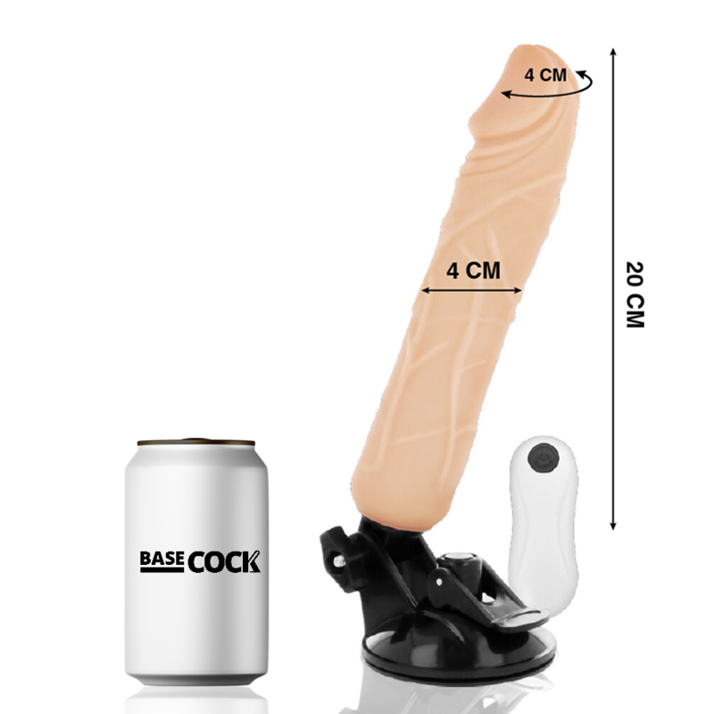 BASECOCK - vibromasseur réaliste télécommandé 20 cm -o- 4 cm