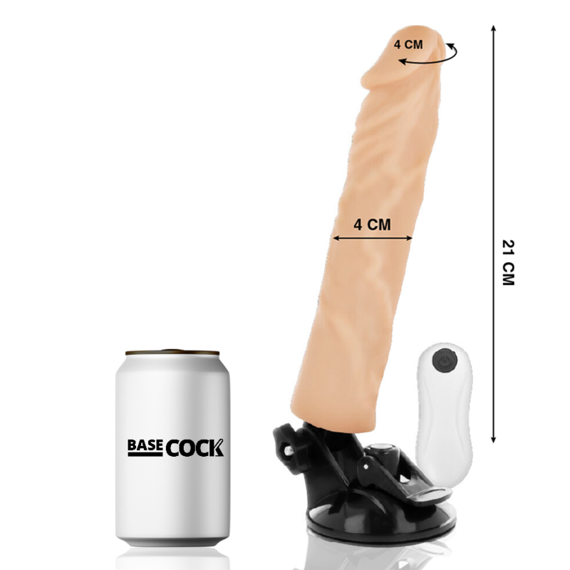 BASECOCK - vibromasseur réaliste télécommandé 21 cm -o- 4 cm