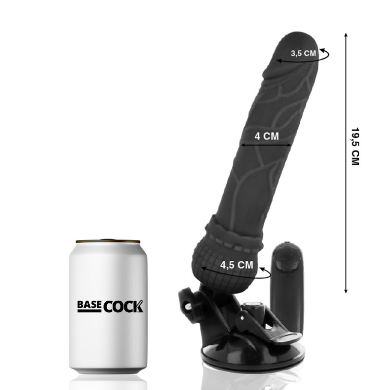 BASECOCK - vibromasseur réaliste télécommandé 19.5 cm -o- 4 cm