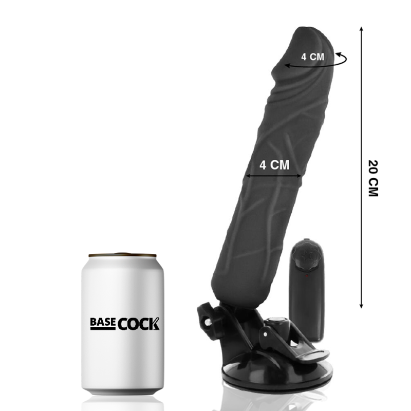 BASECOCK - vibromasseur télécommandé réaliste 20 cm -o- 4 cm