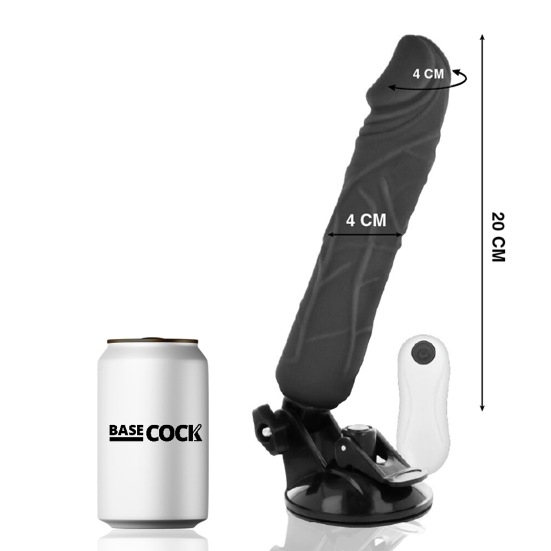 BASECOCK - vibromasseur réaliste télécommandé 20 cm -o- 4 cm