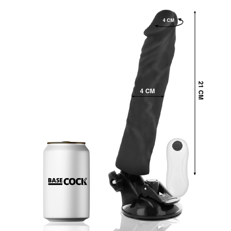 BASECOCK - vibromasseur réaliste télécommandé 21 cm -o- 4 cm