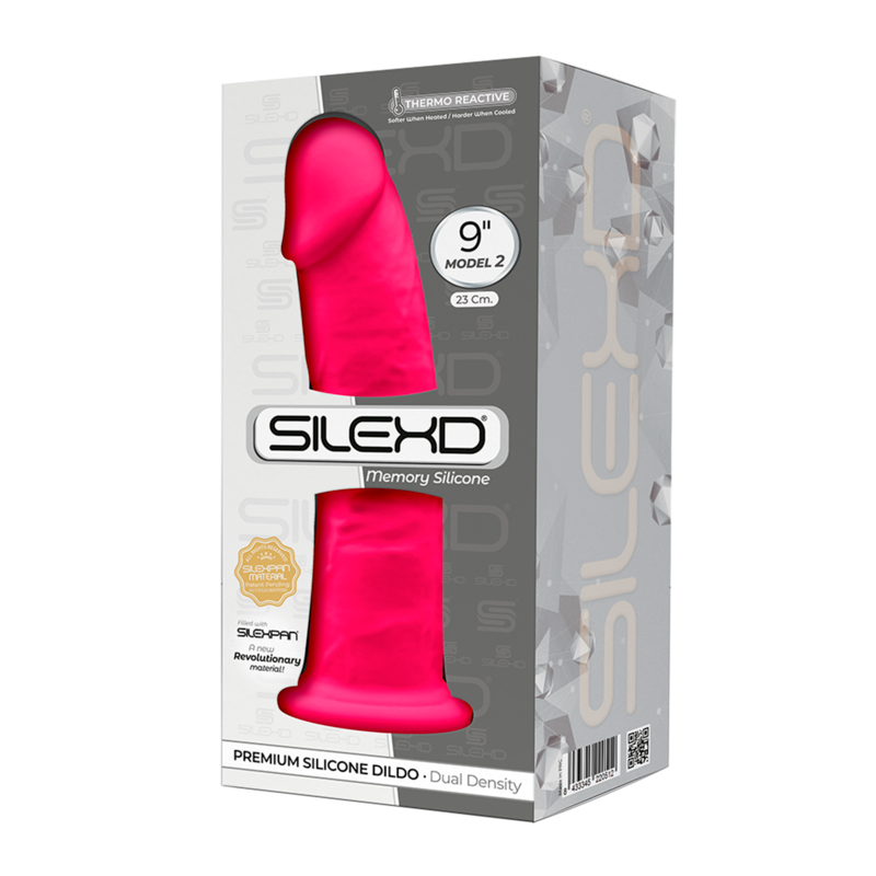 SILEXD - modèle 2 pénis réaliste premium SILEXPAN silicone fuchsia 23 cm