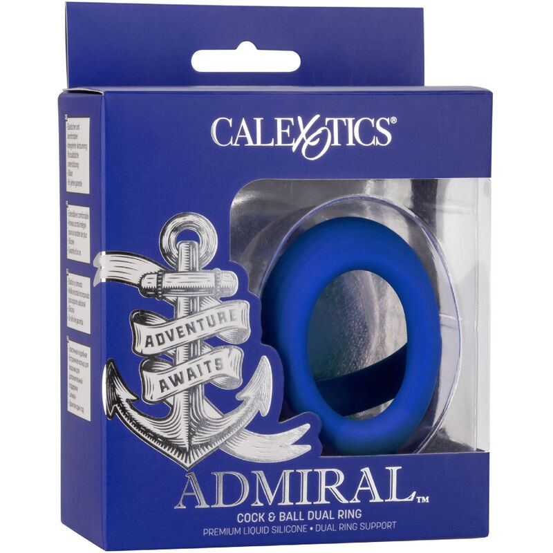 CALEXOTICS - ADMIRAL COCK BALL double anneau bleu